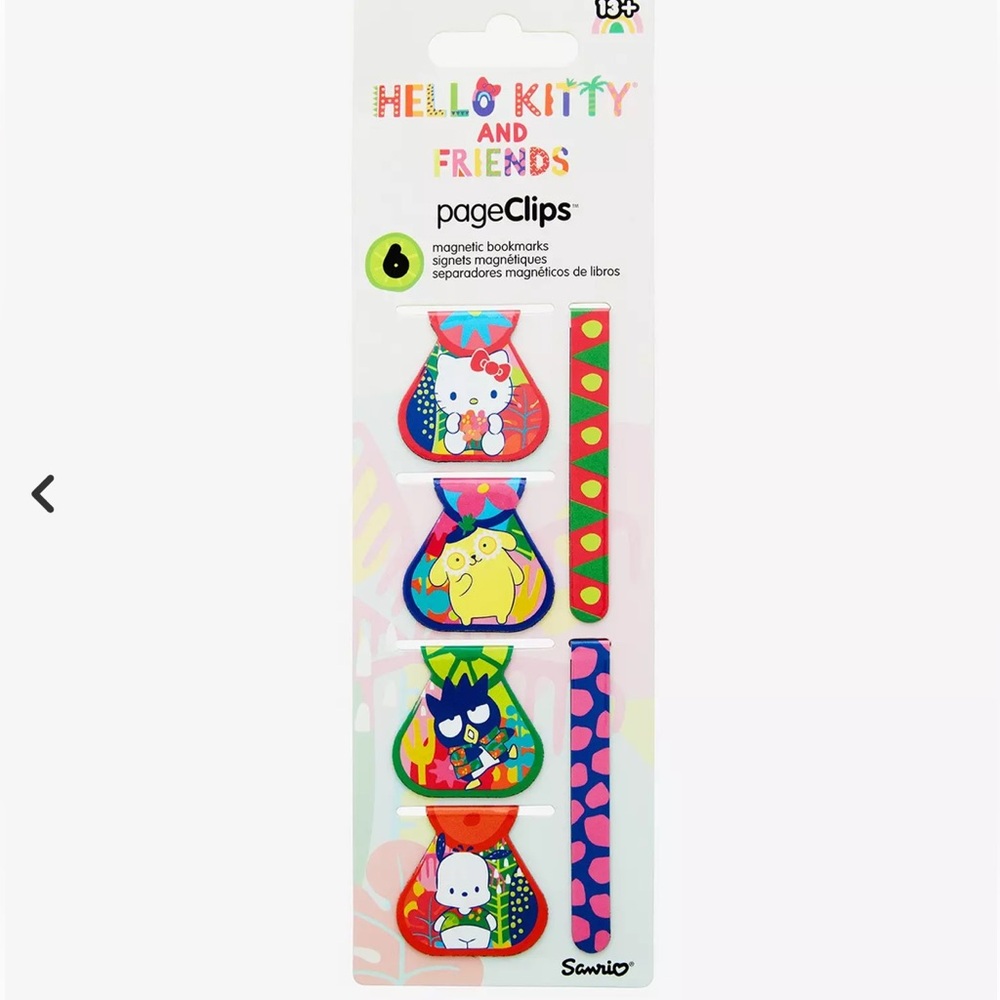 New hello kitty and friends magnetic page clips bookmark set